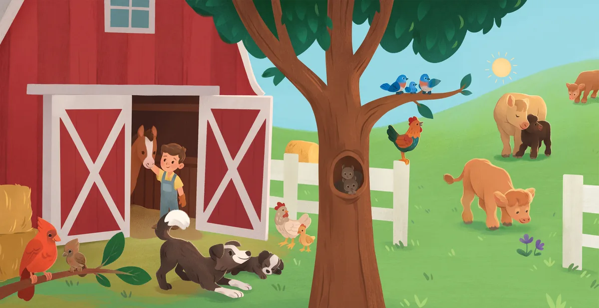 Peek-a-Flap Moo Farm Babies - Spread 1