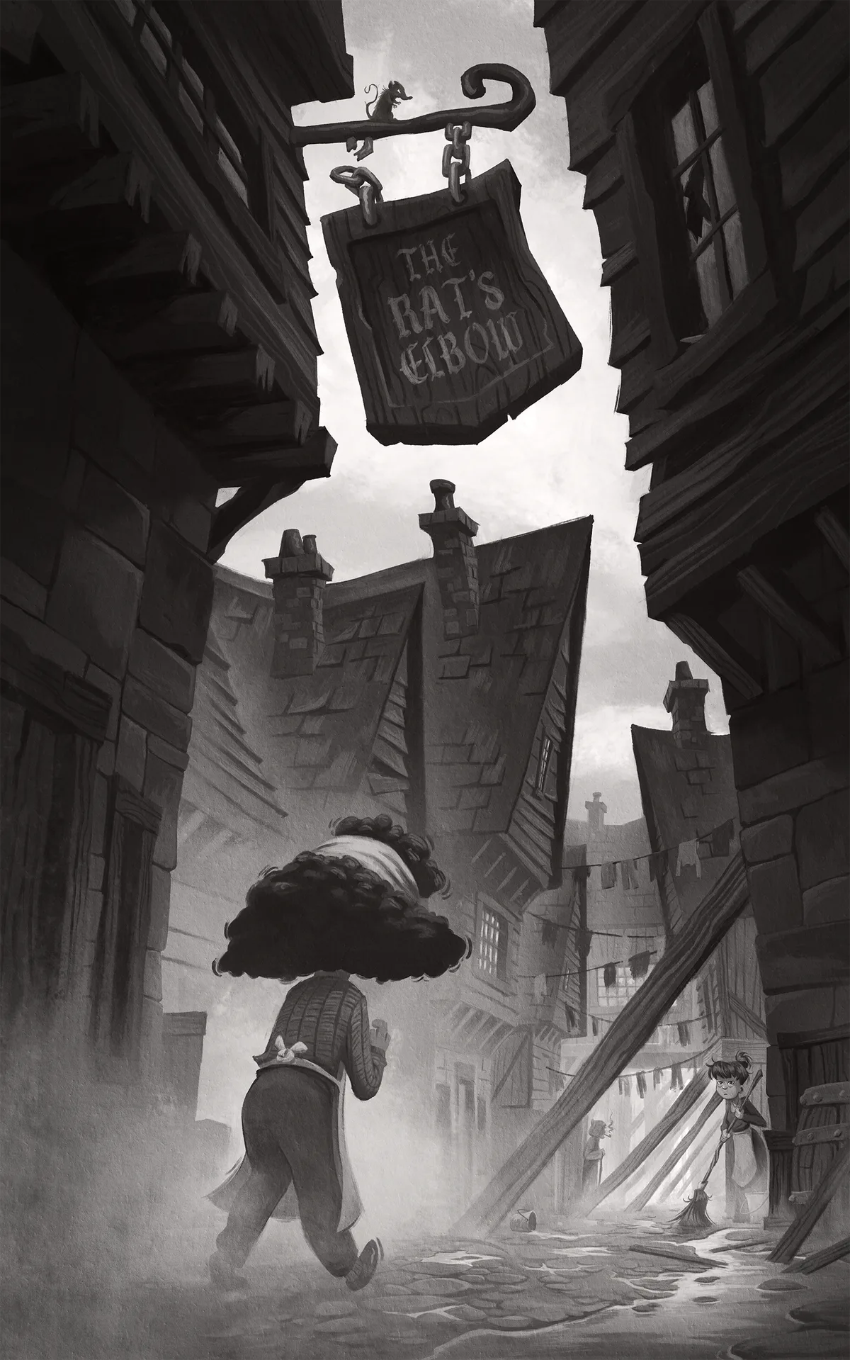 Fantasy Street Black and White Interior