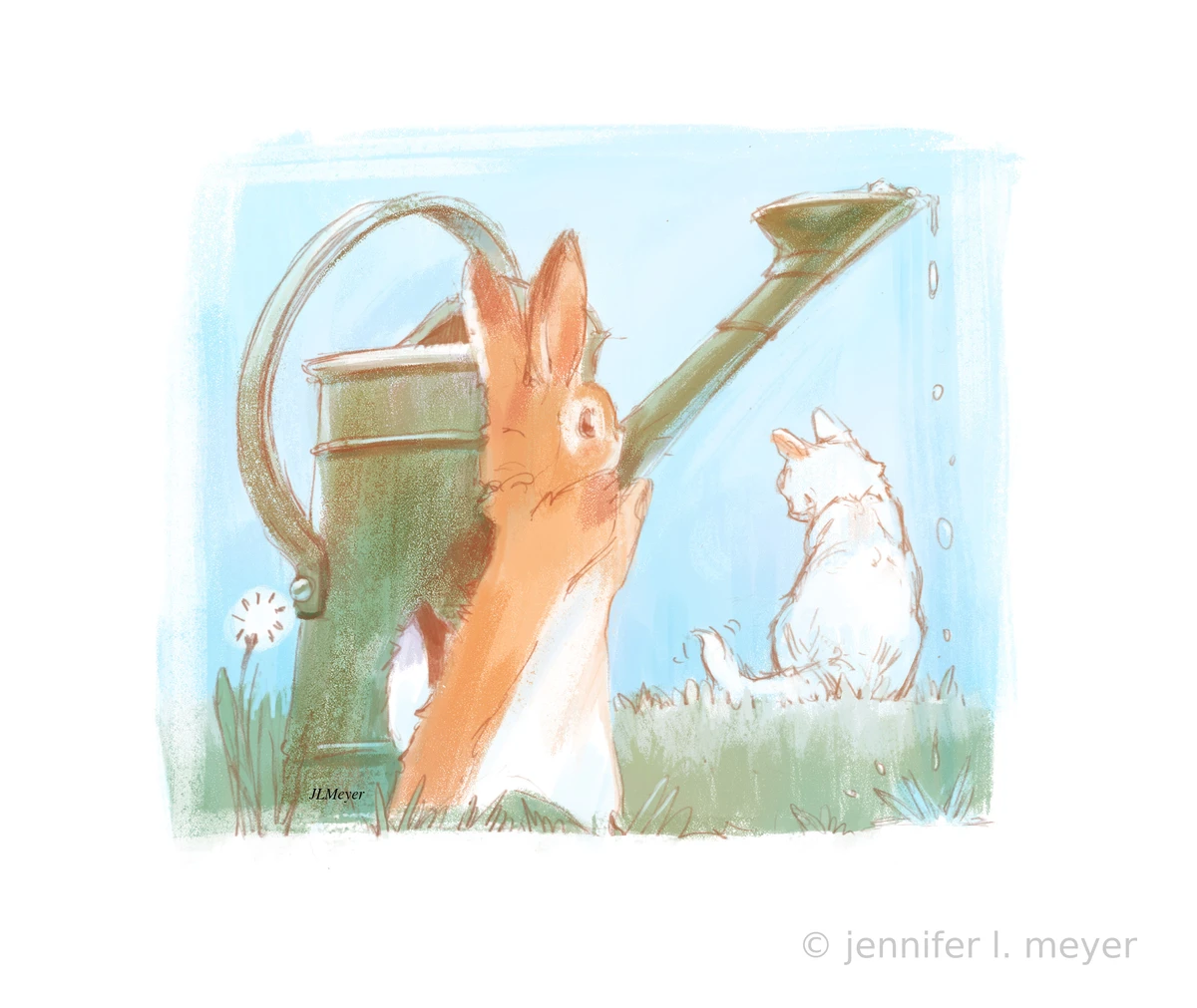 bunny and cat