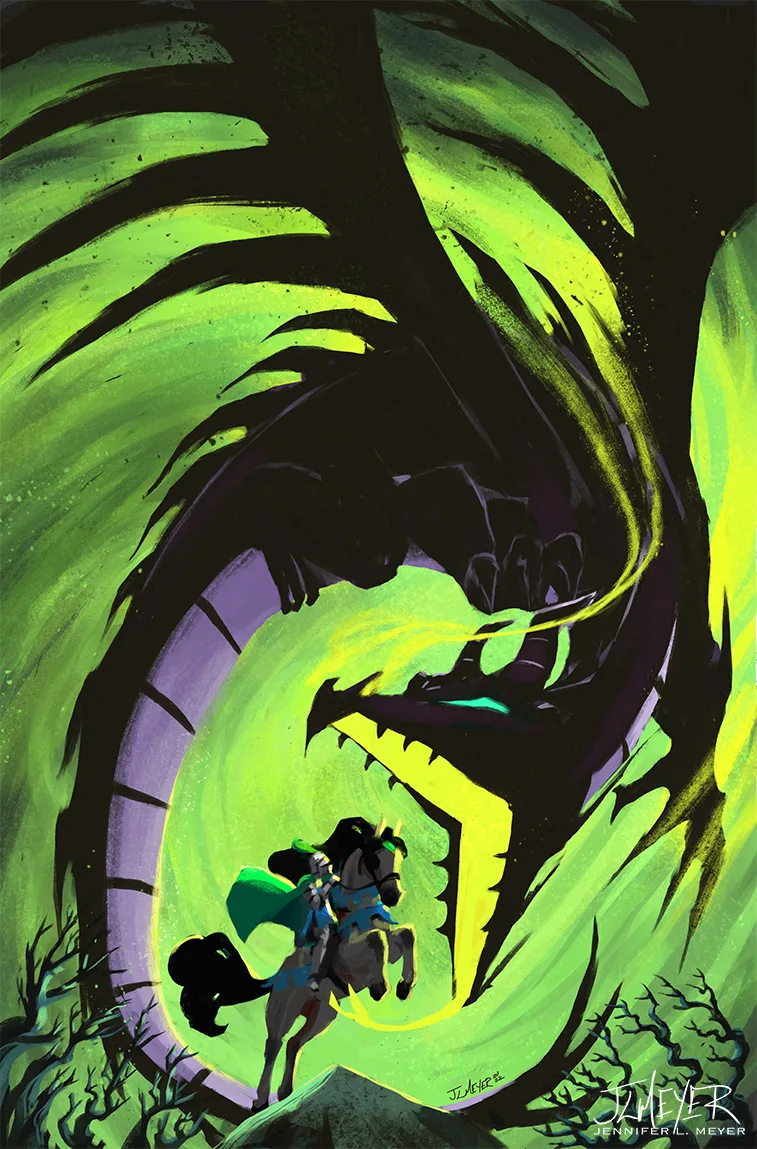 Knight and the Dragon from Maleficent 