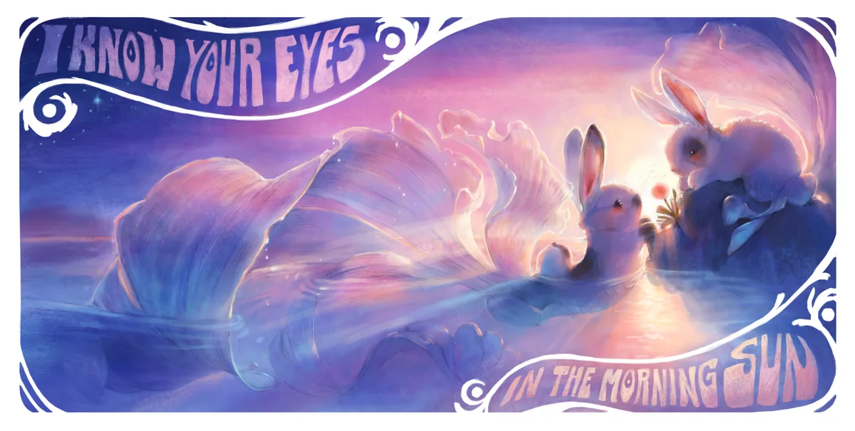 How Deep Is Your Love interior with two bunny mermaids
