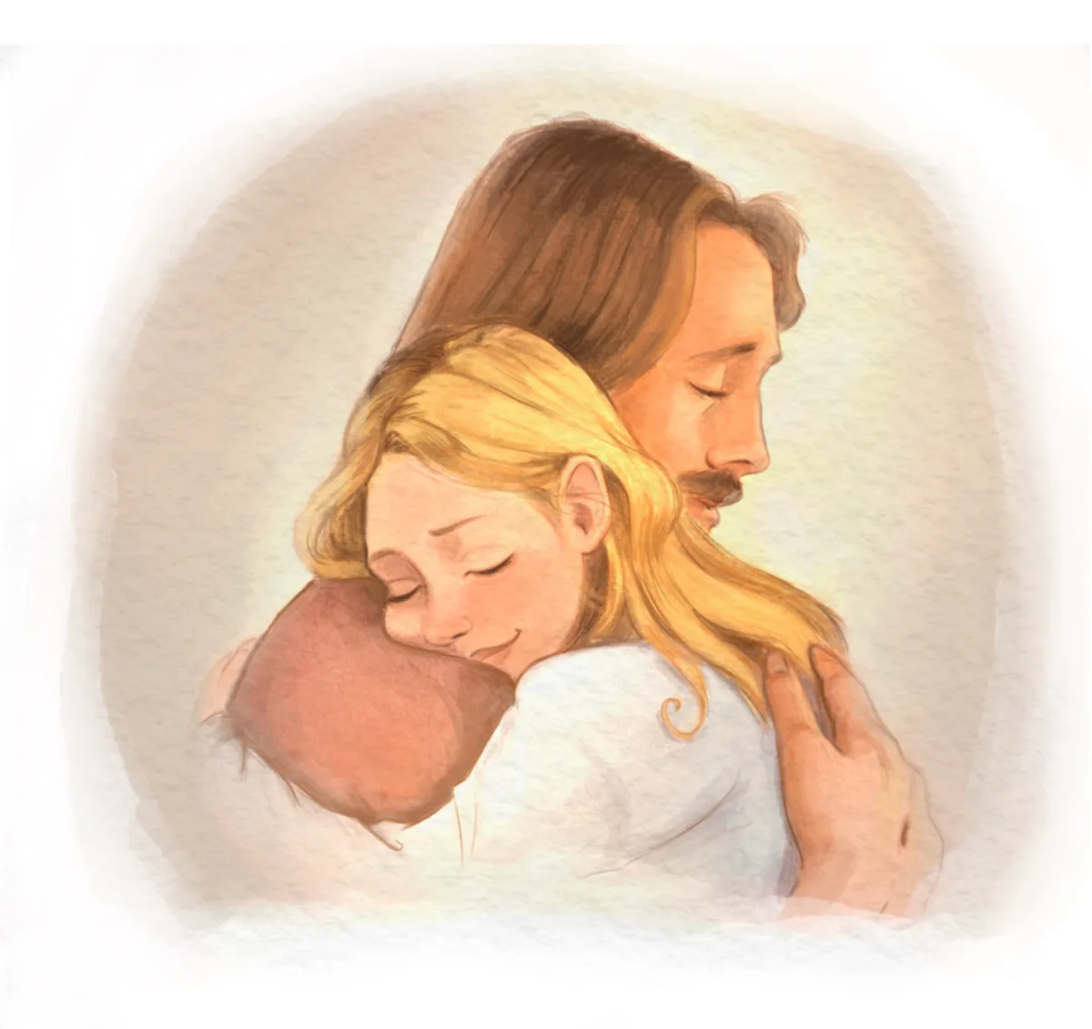 A girl with Jesus 